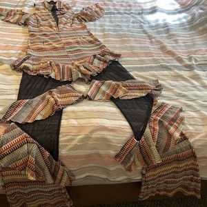 Colorful sheer jumpsuit